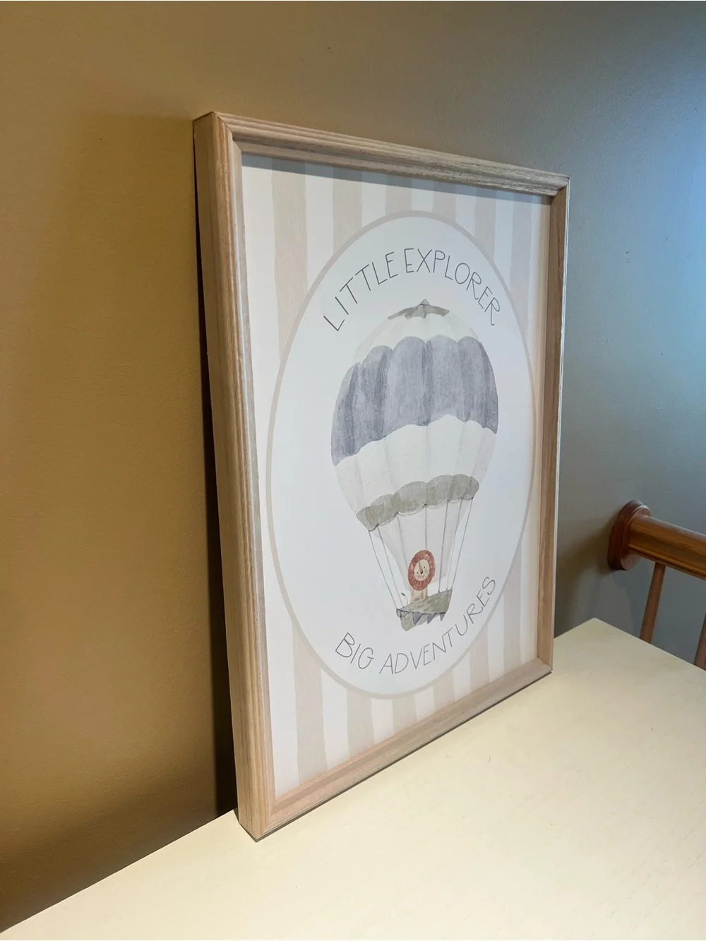 Never used!!! Little boys room or nursery artwork - Gray and Cream